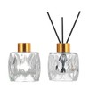 2PCS 50ml/1.7oz Empty Clear Glass Diffuser Bottle Diffuser Jar with