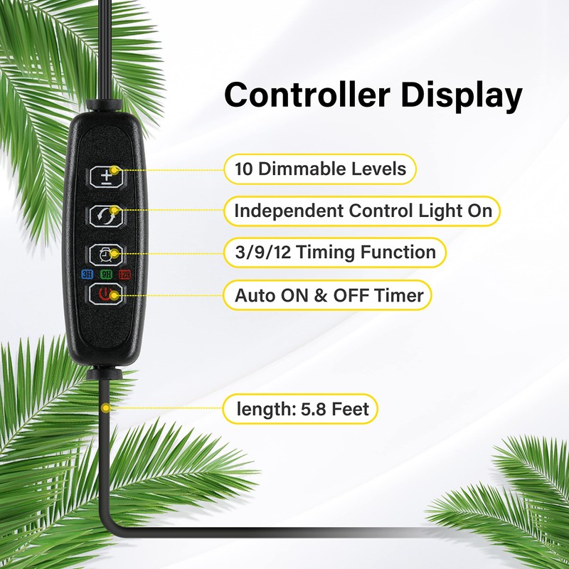 iPower 20W LED Grow Light Strips for Indoor Plants with