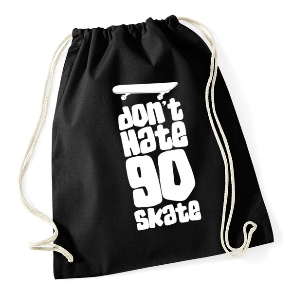 Hippowarehouse Don't hate go skate Drawstring Cotton School Gym Kid
