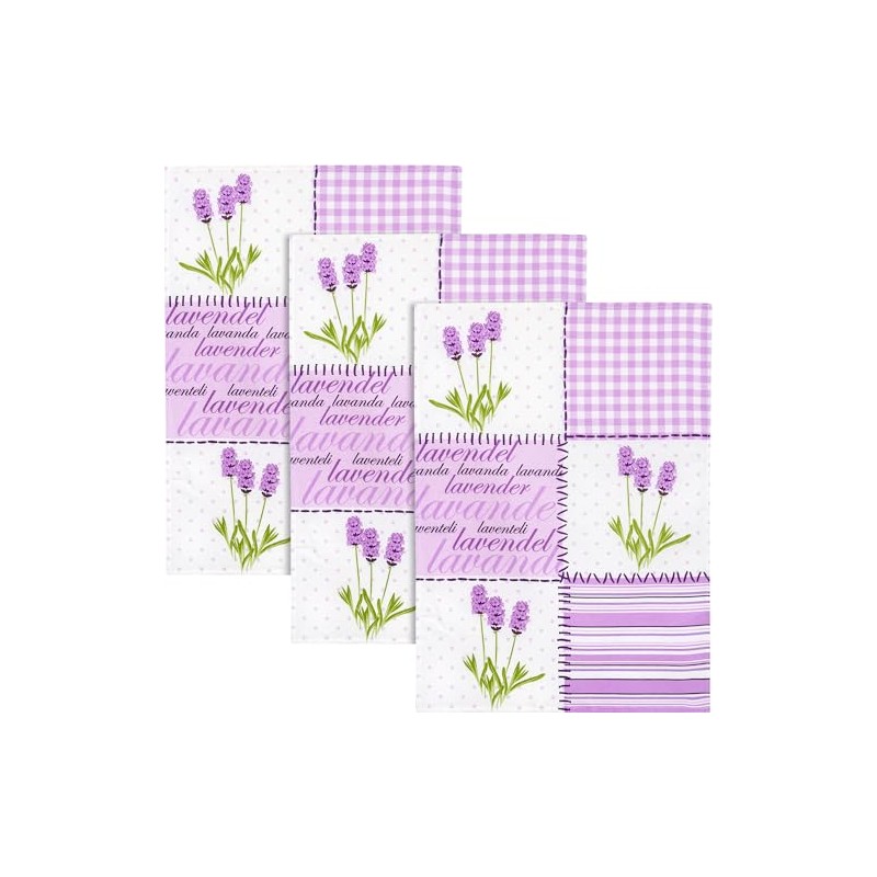Kracht Tea Towel Half Linen Lavender Size 50 x 70