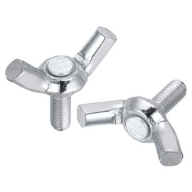 uxcell 5pcs M4x10mm Wing Butterfly Screws Bolts, Wing Bolt Thumb Hand Screws, Carbon Steel Butterfly Screws