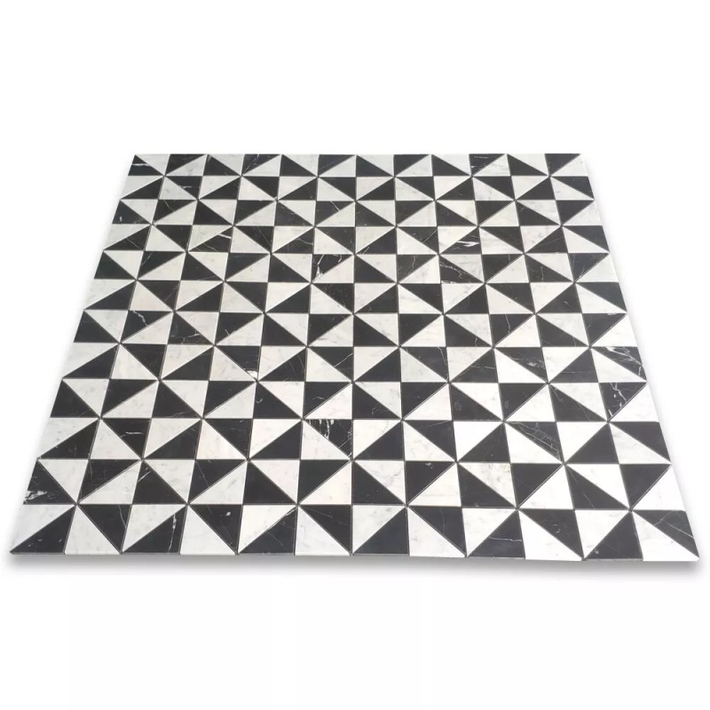 Stone Center Online C85A1XH Carrara White Nero Marquina Black Marble