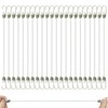 Diakey 22 Pack 10in White Small Bungee Cords with Hooks
