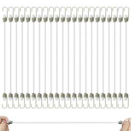 Diakey 22 Pack 10in White Small Bungee Cords with Hooks
