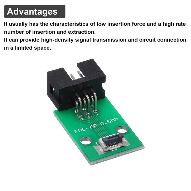QUARKZMAN 2pcs FFC FPC Connector Board 5 Pin 0.5mm Female