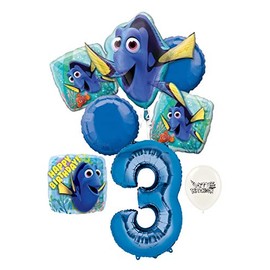 The Ultimate Finding Dory 3rd Birthday Party Event Bouquet of Balloons