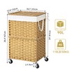 Chrislley 90L Slim Laundry Hamper with Wheels, Rolling Laundry Basket