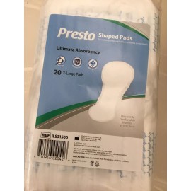 Presto Shaped Pads Bladder Protection Ultimate Absorbency 20 X-large Pads