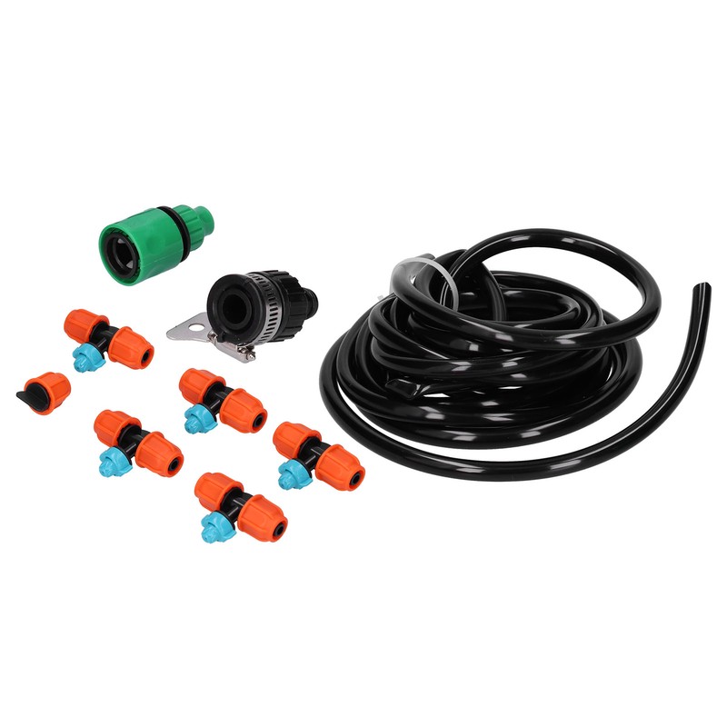 5m Garden Irrigation Kit 9/12 Hose Spray Nozzle Automatic Watering