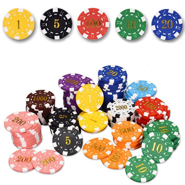 XineYuor 50pcs Poker Chips Game Chips Roulette Casino Card Game Chips