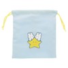 Sunstar Stationery Shiroiusagichan Drawstring Embroidery, Light Blue S2320681