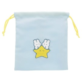 Sunstar Stationery Shiroiusagichan Drawstring Embroidery, Light Blue S2320681