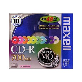 Maxell CDR700S.MIX1P10S Data CD-R 700MB 48X Color Mix Pack of 10 0.2 inch (5 mm) Case