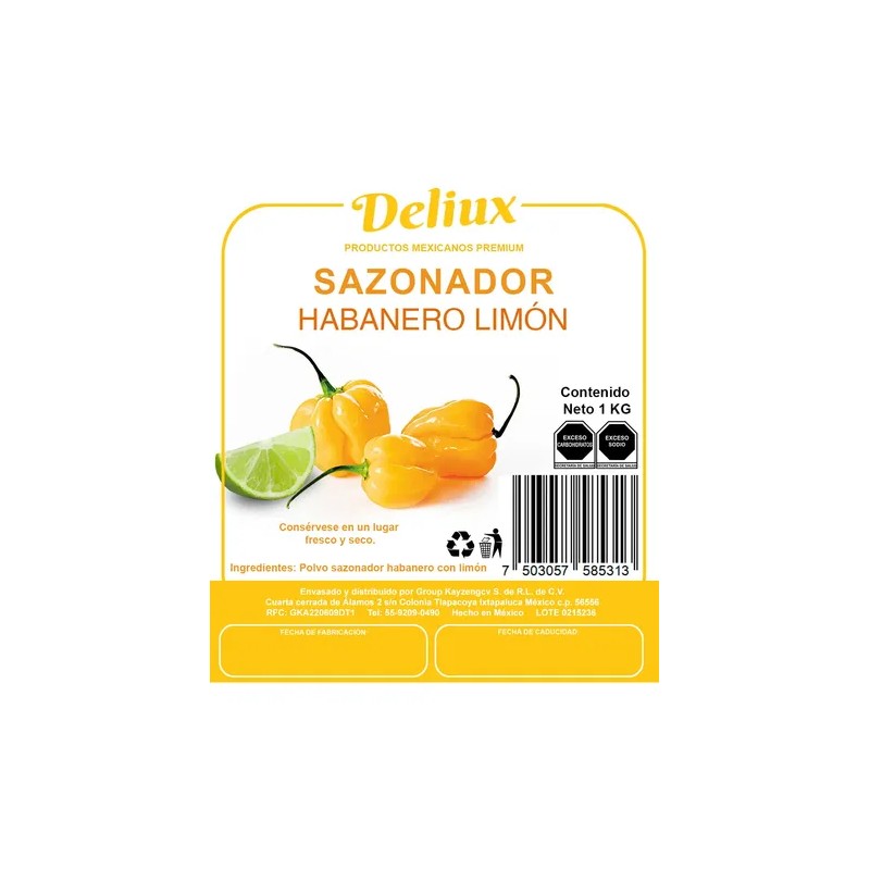 Polvo Sazonador Habanero Con Limón 1kilo