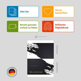 Partycards 50 Stück Tischkarten Hochzeit, Platzkarten für Kommunion Konfirmation, Namensschilder Geburtstag, Tischdeko Namenskarten Taufe, Tischdekoration, Namensschild, Tischkarten Geburtstag