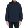 chamarra impermeable ligera cortavientos para hombre con capucha extraíble, Azul
