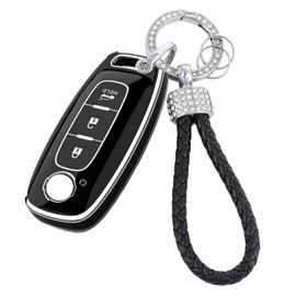 ZANEKO Key Case, Key Cover, Smart Key Case, Lightweight Cute Key Chain (Silver Black), silver black