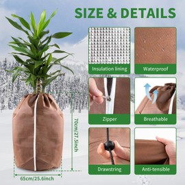 Hydrogarden Superprotect XLL Winter Pot Protector, Thermal Pot Protection, Winter Protection for Potted Plants, Winter Pot Protector with Drawstring, 70 x 65 cm