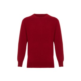 Lona Scott Men's Cashmere Round Neck Sweater Maroon XX- Large
