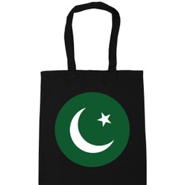 Hippowarehouse Pakistan Flag Tote Shopping Gym Beach Bag 42cm x38cm, 10 litres