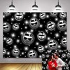 Cholo Theme Backdrop Early 2000s Background 7x5FT Black Glitter Old