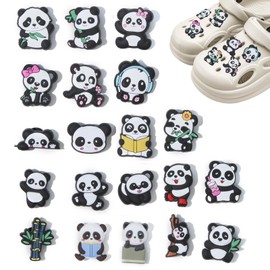 ZWWOGE 20 Pieces Shoe Charms Specifically Designed for Crocs. These are PVC Panda Shoe Accessories Suitable for Crocs, Suitable for Boys, Girls and Adults.