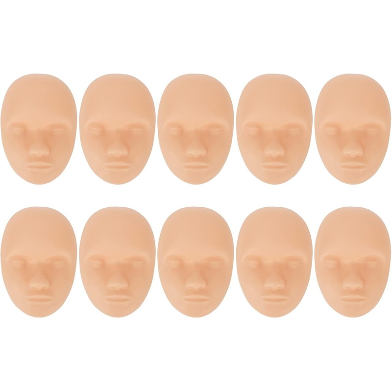 Cabezales de práctica de tatuaje 10 piezas de silicona 3D