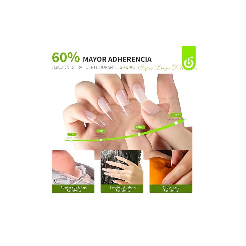 Cherimoya Pegamento para Uñas Soft Gel para Uñas Press On