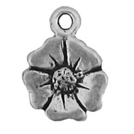 Sterling Silver Mini Buttercup Flower Dangle Charm Bead For Bead Charm Bracelet