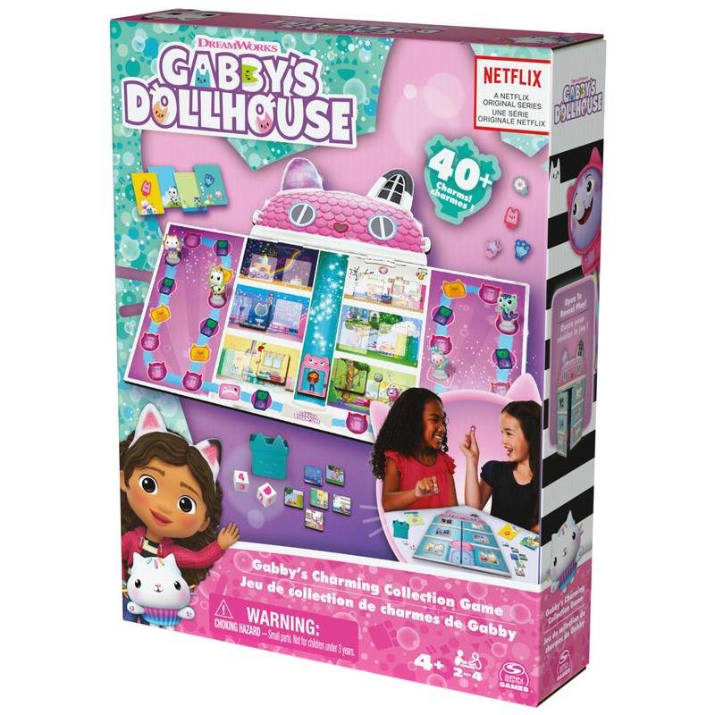 Spin Master Games, Gabby’s Dollhouse, Charming Collection Board Game for