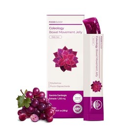 FOODOLOGY Coleology Bowel Movement Jelly (Grape & Prune) – Prebiotic Fiber Supplement for Gut Health & Daily Regularity, Chia Seeds, Korean Supplement