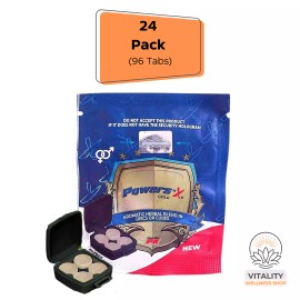 Powers'x Men's Vitality Support Natural Supplement - 24 Pack (96 Tablets) - Boosts Energy, Performance & Wellness