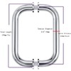 Ranbo C-Shaped 6" Tubular Back-to-Back Frameless Glass Shower Door Push