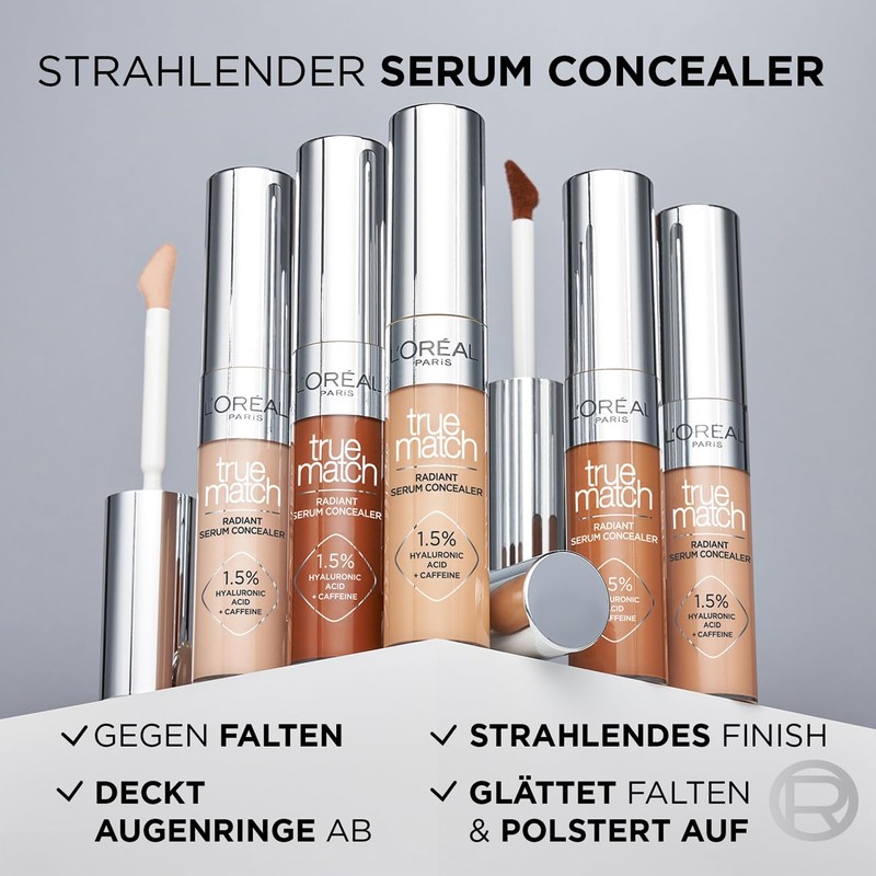 L'Oréal Paris Concealer for a Natural Radiant, Moisturising and Plumping,