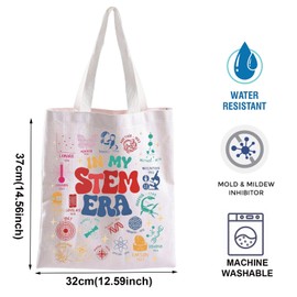 AKTAP In My Science Era Tote Bag Science Teacher Gift Women In Science Handbag Science Lover Gift PHD Feminist Shoulder Bag (TB, Science Era Tote-PY2)