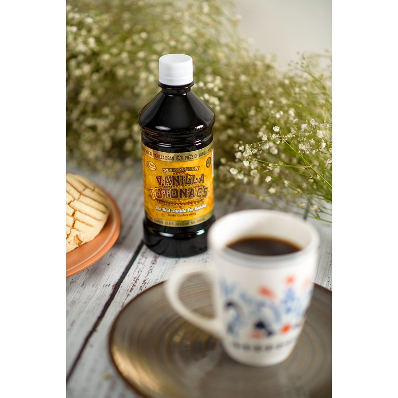Totonac's Pure Vanilla (500ml) 16.65 Fluid Ounces Great Mexican Vanilla