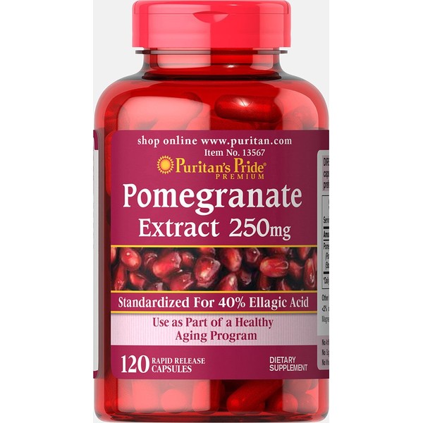 Puritan's Pride Pomegranate Extract, 250 Mg, 120 Count