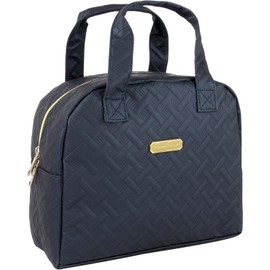 Jessica Simpson Women’s Insulated Lunch Bag for Work with Pockets, Straps | Reusable Cooler Lunch Bags for Women (Noteworthy Navy), 2308/2369, Large