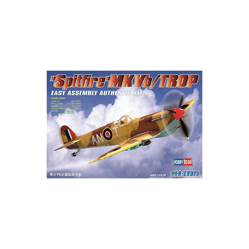 Hobby Boss 80213 Modellbausatz Spitfire MK.Vb TROP
