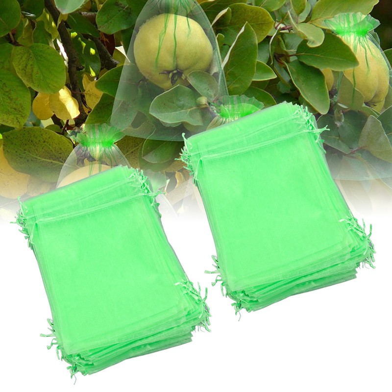 100PCS Fruit Protection Netting Bag Reusable Garden Mesh Barrier Bag