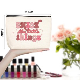 Mental Health Makeup Bag Positive Affirmations Motivational Gifts Health Cosmetic Travel Bag for Women Counselor Therapist Medical Coworker Best Friend Skincare Bag for Birthday Nurse Mothers Day