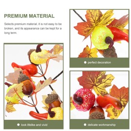 Abaodam 10 Pcs Artificial Maple Leaf Branches Faux Fall Picks Sprays with Pumpkins Pine Cones for Farmhouse Fall Thanksgiving Floral Arrangement Centerpiece Wreath