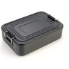 TROIKA BOX82 Lunch Box with Clip Lock Aluminium Black Size: