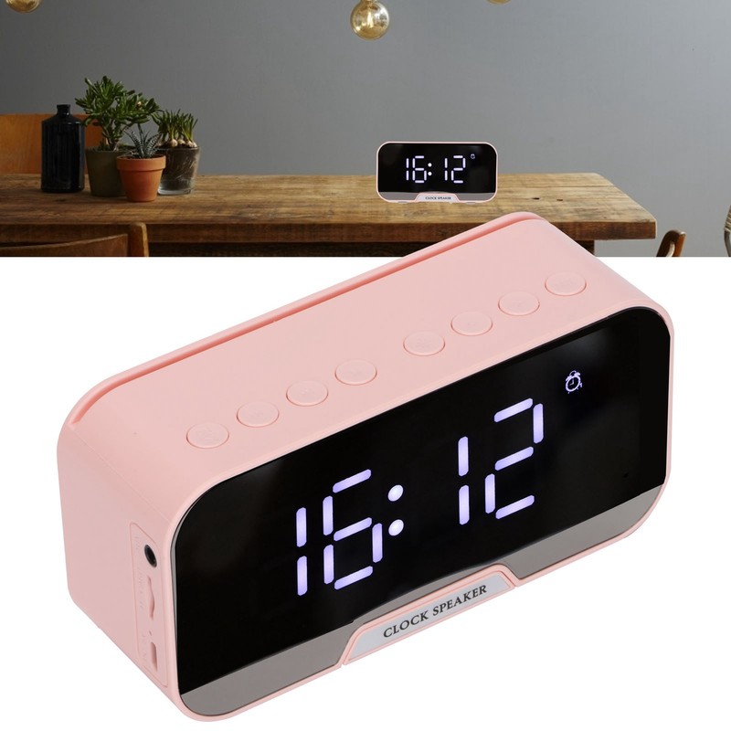 D‑88 Multifunctional Bluetooth Clock Speaker Portable Dual Alarm Clock Function