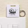 Azeeda 'I Love You with Snail' Keyring Tape Measure/Spirit Level
