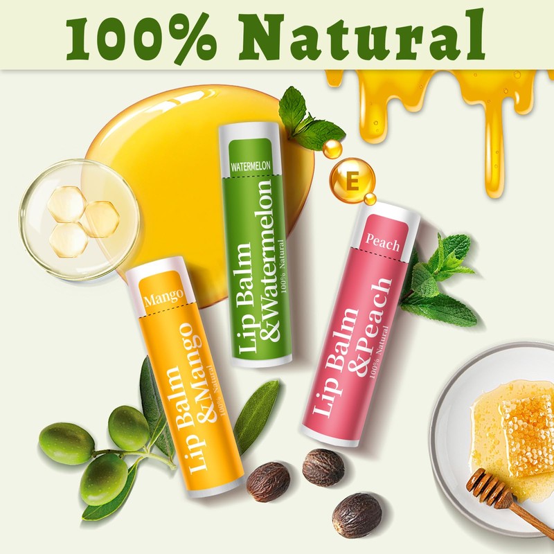 RBUGR 84 Pack of Lip Balm, 12 Flavored Lip Balms