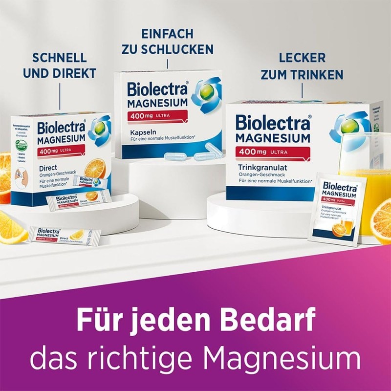 Biolectra Magnesium 400 mg Nerves & Muscles Vital Pack of