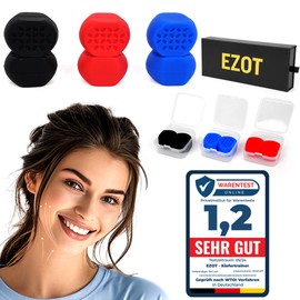 EZOT® Premium Jawline Trainer - Double Chin Remover & Effective Jaw Training; Jaw Trainer Set for Men & Women; High-Quality Face Trainer for Firmer Face & Defined Jaw Line