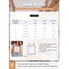 Dokotoo Women Knitted Sleeveless Shirt Lightweight Crop Camisole Top Cute