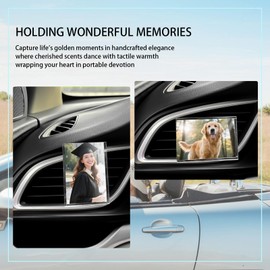 ORIESSE Car Photo Frame Air Freshener Vent Clip,Customizable Pictures and Fragrance Vent Clip,Car Dashboard Accessories for Women and Lovers